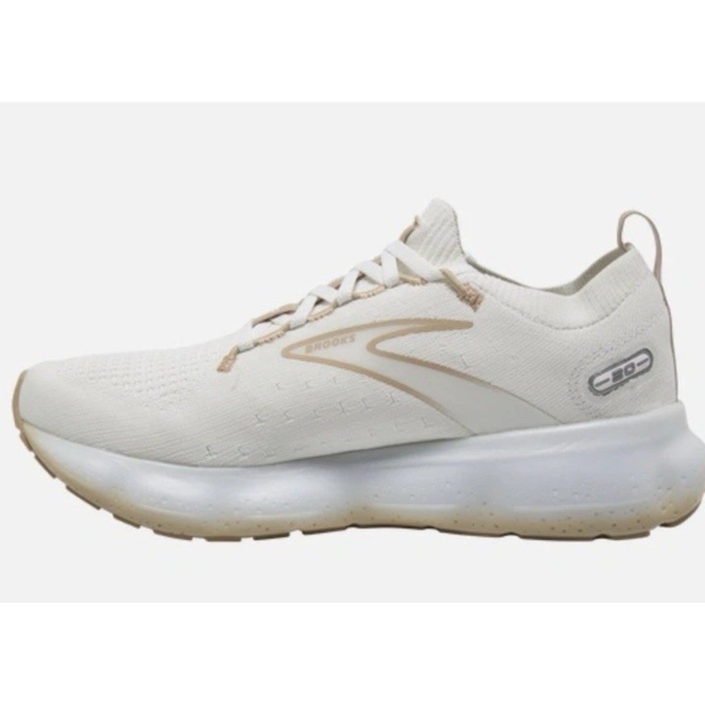 Brooks Women's  Glycerin 20 White Khaki Running Shoes Size 10.5  D No‎ In Sole